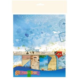 Набор бумаги для скрапбукинга Апплика «Отпуск» 6л 15*15см