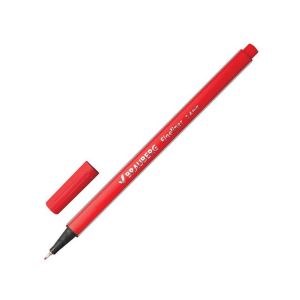 Ручка капиллярная BRAUBERG трёхгр. метал.нак. 0,4мм красная 142254