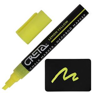Маркер меловой « Creta » желтый 1-3мм пулевидный наконечник