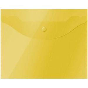 Папка-конверт на кнопке А5 OfficeSpace 150мкм жёлтая, 267528