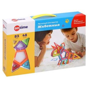 Конструктор магнитный «Животные», 83 детали