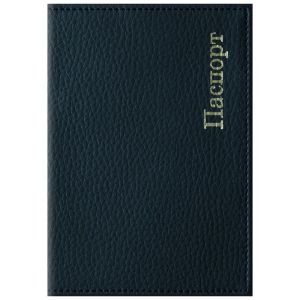 Обложка для паспорта Комфорт кожзам черный 254213