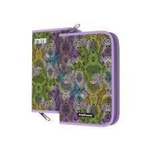 Пластиковый пенал-книжка без наполнения ErichKrause® 135x205x30мм Purple Python