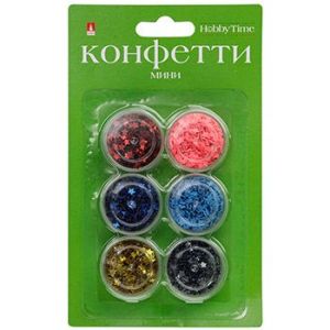 Конфетти Hobby Time Звездочки 6цв, 4мм 2-419/05