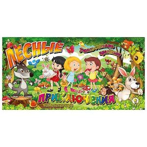 Игра настольная « Бизнесмен » Лесные приключения, состав: карточки, кубик, 4 фишки