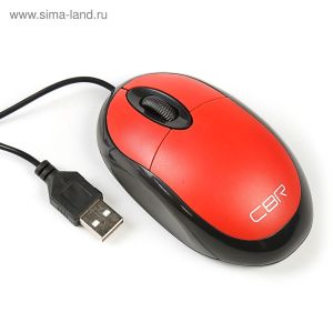 Мышь проводная CBR CM-102 красная, USB, разрешение: 1200dpi