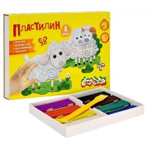 Пластилин «Каляка-Маляка» 8цв 120г. со стеком. в карт. упак.