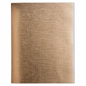 Тетрадь бумвинил 48л клетка, Золото Metallic, Хатбер