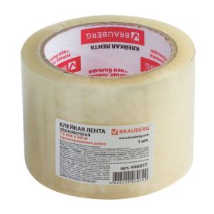 Клейкая лента72мм  х66м упак. BRAUBERG прозр. 45мкм, 440077