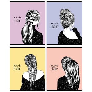 Тетрадь 48л., А5, клетка BG «Модно и стильно», выб. лак