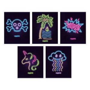 Тетрадь А5 48л. Скрепка. Клетка.Неоновые акценты