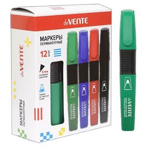 Маркер « deVente » зеленый 3мм пулевидный наконечник перманентный