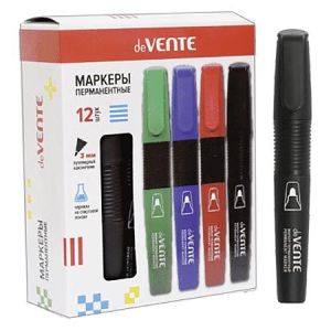 Маркер « deVente » черный 3мм пулевидный наконечник перманентный