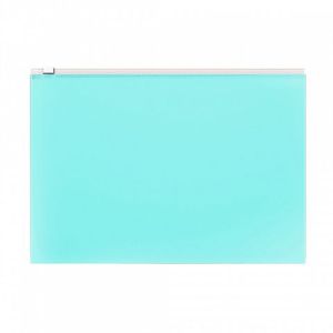 Zip-пакет пластиковый ErichKrause® Diagonal Pastel Mint, А4, непрозрачный, мятный