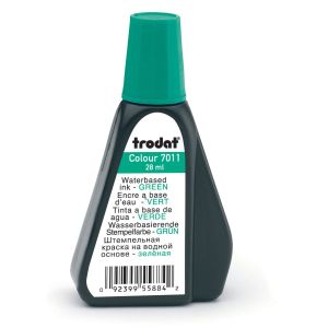 Краска штемпельная « Trodat » 28мл зеленая, водная основа