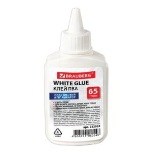 Клей ПВА  BRAUBERG (бумага. картон.дерево) 65г.
