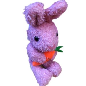 Мягкая игрушка - брелок  музыкальный Зайчик с игрушкой 23см, 12 шт