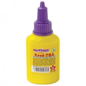 Клей ПВА ЮНЛАНДИЯ (бумага, картон, дерево), 45 г, 227379