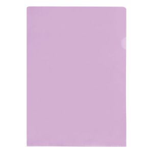 Папка-уголок OfficeSpace А4, 100мкм, пластик, прозрачная фиолетовая