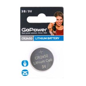 Элемент питания GoPower  CR 2450 lithium battary 3V