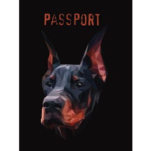 Обложка для паспорта «Доберман» (ПВХ) ОП-0422 Миленд