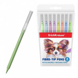 Фломастеры ErichKrause® Easy Washable Pastel 8 цветов