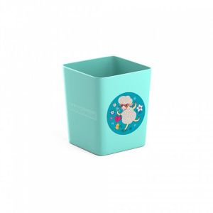 Подставка настольная пластиковая ErichKrause® Base, Flower Sheep, мятная