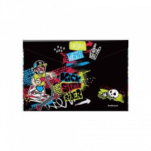 Папка-конверт на кнопке пластиковая ErichKrause® Scooter Master, A4