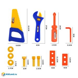 Игравой набор:Инструменты,12 предметов,пакет