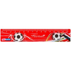 Линейка 15см ArtSpace «Футбол», пластиковая, европодвес