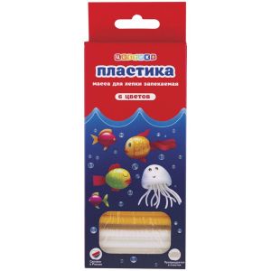 Набор пластики для лепки Цветик 6цв. 120г, 3441044