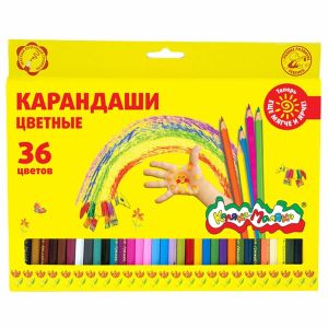 Карандаши цвет. Каляка-Маляка 36 цветов, шестигранные, дерево ККМ36