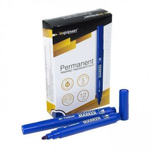Маркер «inФормат» синий 2мм круглый перманентный РМО1В