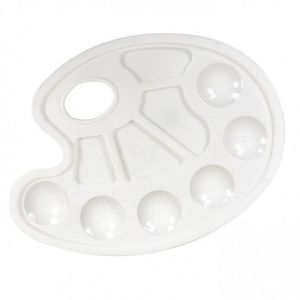 Палитра Каляка-Маляка 205х155 мм овальная пластик, ячеек 10 шт