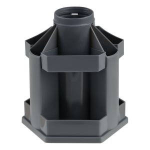 Настольная подставка СТАММ «Maxi Desk», пластиковая, вращающаяся, серая