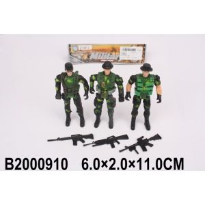 346085 Набор из 3-х солдатиков в пак.