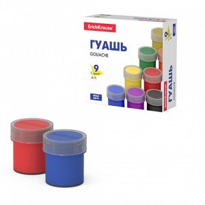 Гуашь ErichKrause 9 цветов по 17 мл