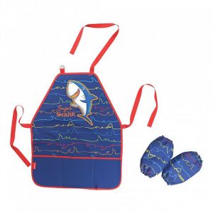 Накидка-фартук с нарукавниками ErichKrause Super Shark