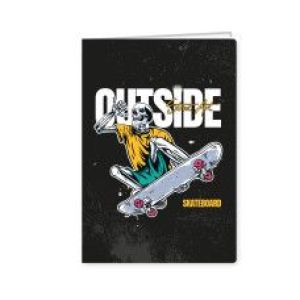 Обложка на паспорт «Скелет на скейте»,ПВХ 189*135мм