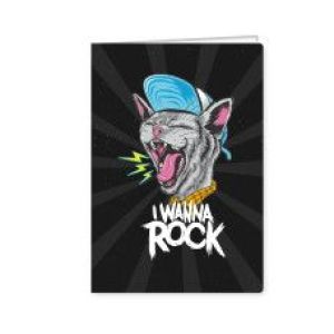 Обложка на паспорт «Кот рокер»,ПВХ 189*135мм