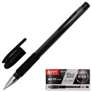 Ручка гелев. ЧЕРНАЯ 0,5мм, с рез.грип.арт.GP-979