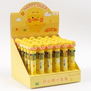 Ручка шар.авт.10цв DUCK 0,7мм арт.XP-2870 (36/864шт)