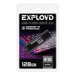 Флеш-накопитель USB 128GB Exployd 670 Black