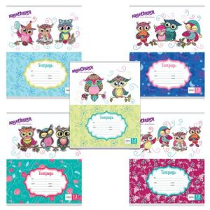 Тетрадь 12л клетка, Юнландия «Умные совы»