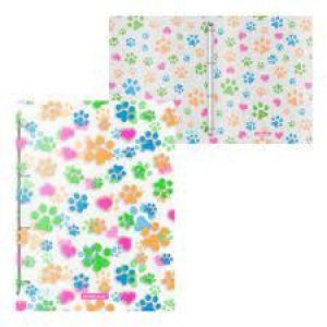 Папка на 2 кольцах пластиковая ErichKrause® Neon Paws, 24мм, А4