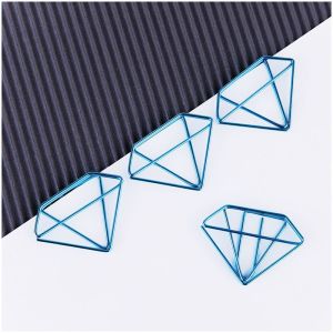 Скрепки фигурные 25мм, Meshu «Diamonds», 6шт., пакет с европодвесом