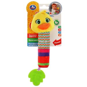 315974 Текстильная игрушка погремушка пищалка утка с прорез. Умка