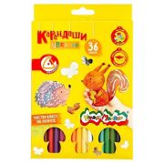 Набор цветных карандашей Каляка-Маляка 36 цв. трехгран. корп. дерев. карт.уп.