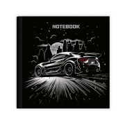 Блокноты «Notebook», 105х105 мм, 48 л, арт. 67801 НОЧНОЙ ГОНЩИК / Блок - белый офсет 65 г/м², дизайнерский блок(точка), твёрдый переплёт, тиснение фольгой, глянцевая ламинация/