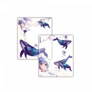 Набор пластиковых обложек ErichKrause Kawaii Whale, для тетрадей и дневников, 212х347мм, 80 мкм, асс